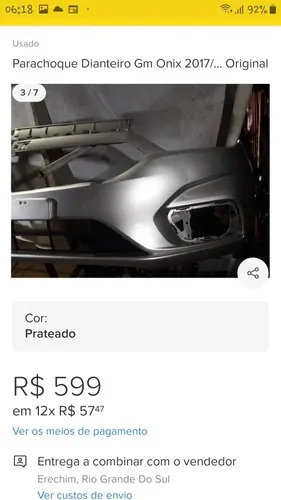 Grade Inferior Parachoque Original Vw Up Tsi 14/16  1895