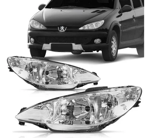 Farol Lado Esquerdo  Peugeot 2003/08 Cromado  26406