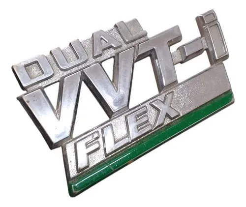 Emblema Paralama Toyota Corolla 09/14 Dual Vvti 30717 Prateado
