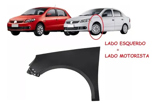 Paralama L E Gol Saveiro Voyage G5 2008/13 26877 Esquerdo