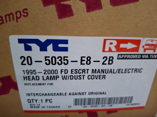 Farol Escort Zetec 97 /02 Simples Ld Cromado Tyc