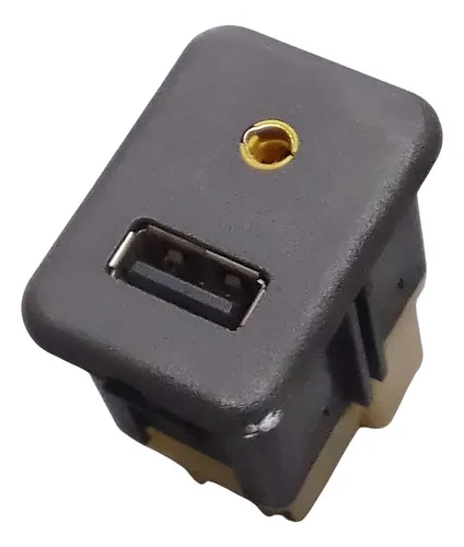 Conector Usb Auxiliar Prisma Onix Cobalt Sonic Tracker 24927 Preto