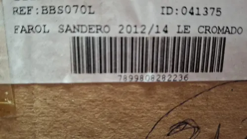 Farol Principal Sandero 12 13 14 Ld Cromado