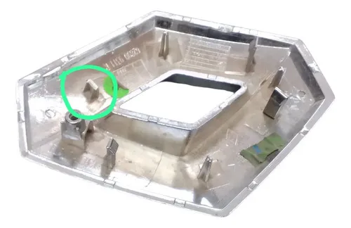 Emblema Grade Dianteira Renault Kwid 2016/... 30743 Detalhe Prateado